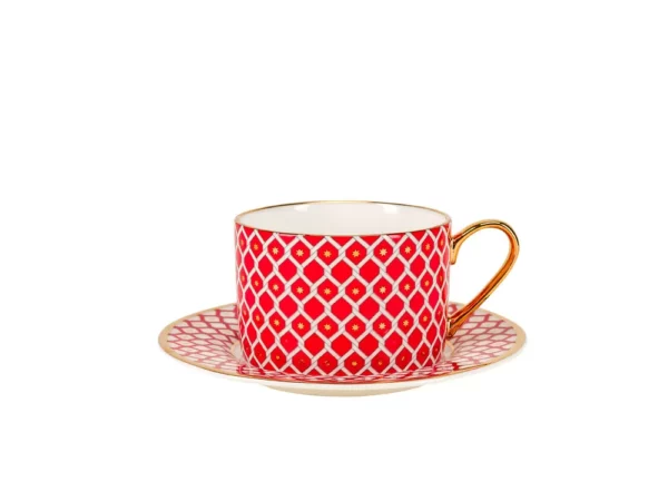 Tasse mit Untertasse "Scarlett 2" Geschenkset