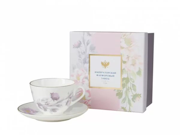 Cup with saucer "Delicate peony", shape "Spring-2