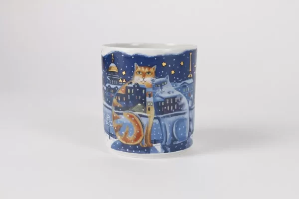 Becher "Nachtkatzen von St. Petersburg" blau, Form "Standard"