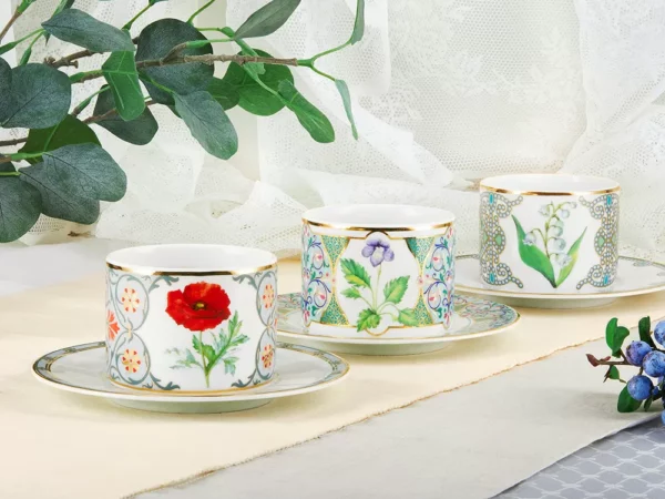 Tasse mit Untertasse "Mohn orientalisch", Form "Solo"