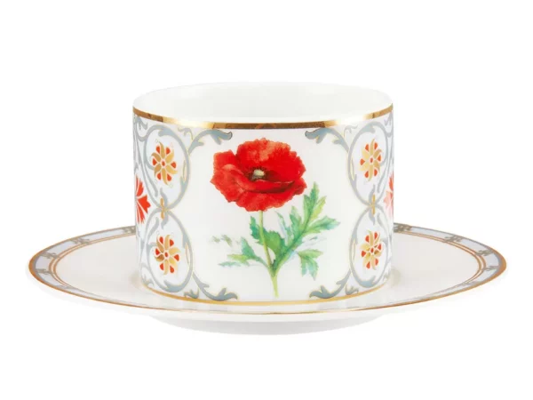 Tasse mit Untertasse "Mohn orientalisch", Form "Solo"